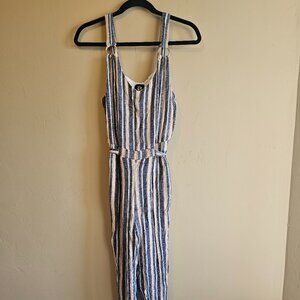 Derek Heart Women's Jumpsuit Sleeveless multi color striped Sz M